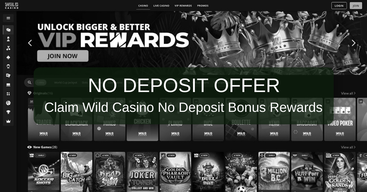 Wild Casino Bonuses | Verified No Deposit Bonus for US Players 2026